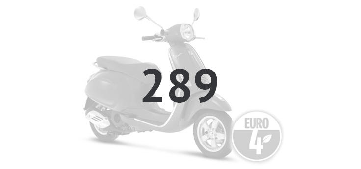 Pièces détachées Vespa Primavera 4 temps 3V (Euro4 injection IGET) bleu 289/A