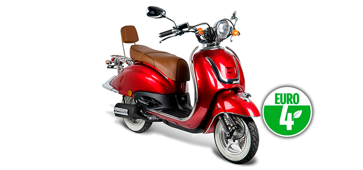 Pièces détachées BTC Grande Retro rouge métallique Euro4