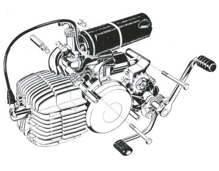 Kreidler 4 vitesse au pied