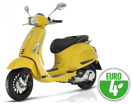 Pièces Vespa Sprint 4 temps 3V (Euro4 injection IGET) mat jaune 974/ a