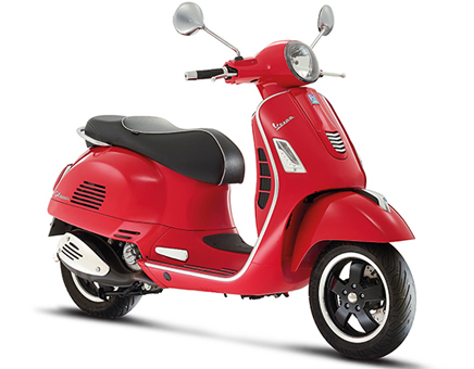 Vespa GTS 300 (super avec et sans ABS) rouge dragon 894