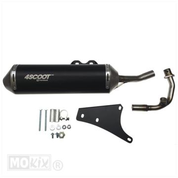 Pot d'échappement Vespa Primavera/Sprint / Piaggio Zip/Liberty 4-temps IGET euro 4/5  noir Tecnigas