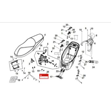 Selle - Porte-bagages Sym E-Fiddle