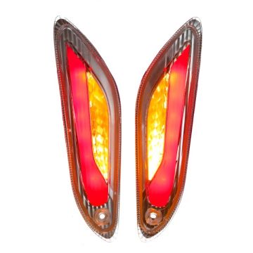Jeu de clignotants Vespa Primavera / Sprint transparent led 2.0 (look Audi) arrière