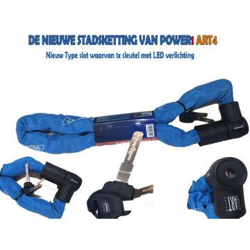 chaîne antivol art 4 étoiles tête fixe 180cm Power1