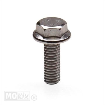 Boulon d'échappement Minarelli scooter acier inoxydable/inox M6x18 1 pièce