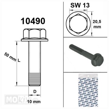 BOLT GUIDON M10x1.25x50 SCOOTERS CHI