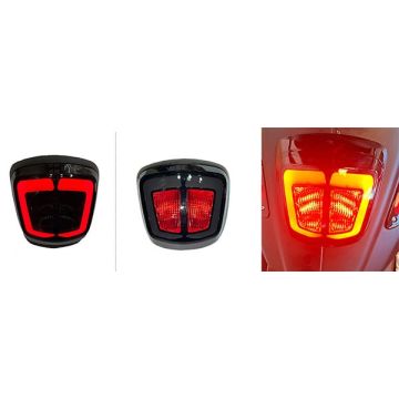 Feu arrière Vespa Sprint/ Primavera Iget tube led + jante fumée noir brillant