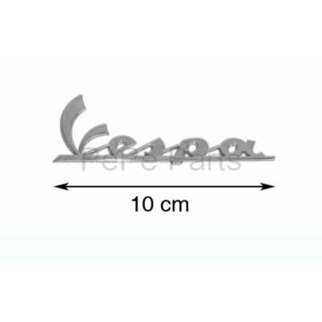 Autocollant/logo face avant Vespa (Vespa) chrome (99x33mm) Vespa Primavera/Sprint/PX/GTL/GTS125/GTS Super/GTV/LX/LXV/S - autocollant 656219 original