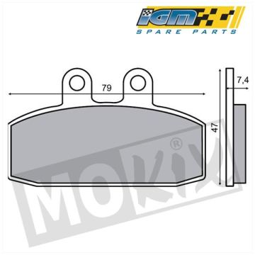 Jeu de plaquettes de frein IGM (Aprillia Gilera Honda Simson 125)