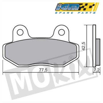 Jeu de plaquettes de frein IGM Kymco/China Grande Retro/Honda MBX/NSR/Speedfight 3/4