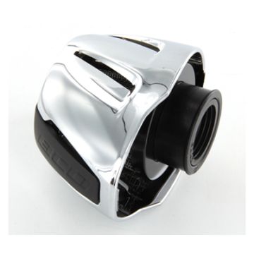 Filtre à air/powerfilter ouvert 28/35mm raccord carburateur universel chrome/noir BCD 00660