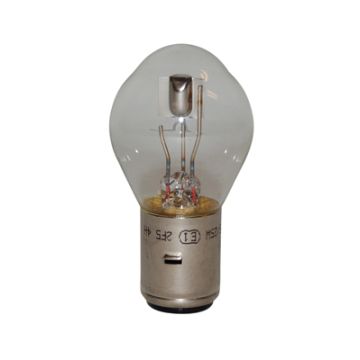 Ampoule BA20D 6V 25/25W blanc verre clair