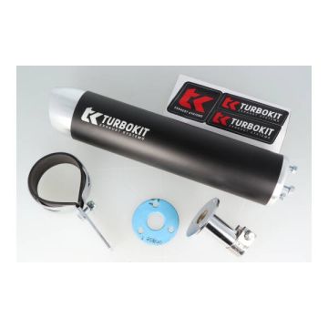 Embout de silencieux d'échappement lâche 3 vis universel 70x270mm noir Turbo kit