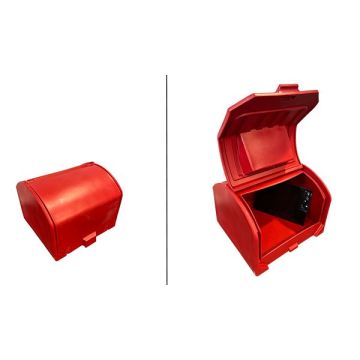 Boîte à pizza à chargement par le haut isolée 140L + plaque de montage rouge