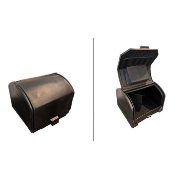 Boîte à pizza à chargement par le haut isolée 140L + plaque de montage noire