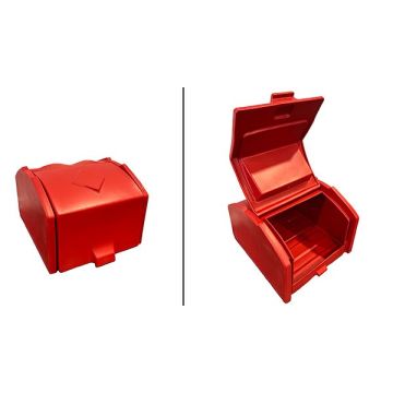 Boîte à pizza à chargement par le haut isotherme 90L avec plaque de montage rouge