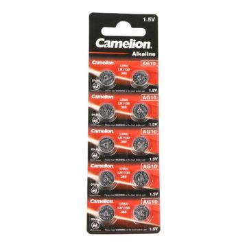 Batterie camelion AG10 1,5 V, 10 pièces