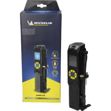 Compresseur d'air mini USB rechargeable jusqu'à 10 bar noir Michelin