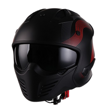 Casque Vito Bruzano noir/rouge