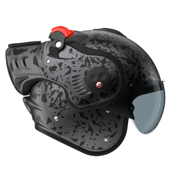 Casque ROOF Boxer Alpha Blackstar modulable mat graphite