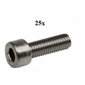 25 boulons hexagonaux M5x30mm en acier inoxydable