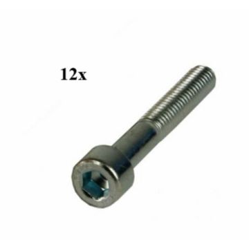 12 boulons hexagonaux M6 x 40 mm