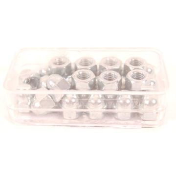 25 écrous borgnes chromés M6