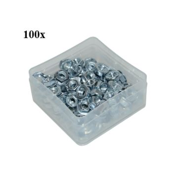 100 écrous+bride M6