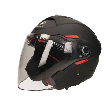 Casque jet MT Cosmo SV noir mat