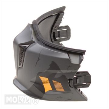 Chinstuk MT Streetfighter Skull, gris mat, modèle à clic