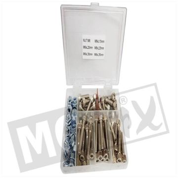 BOULONS HEXAGONAUX DE BOÎTE DE SORTIE+ÉCROU M6 (80)