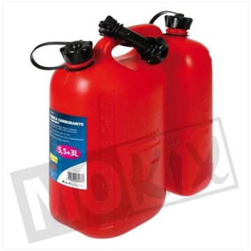 JERRYCAN DUO AVEC BEC DE REMPLISSAGE ROUGE 5,5 & 3 litres-19-66987b