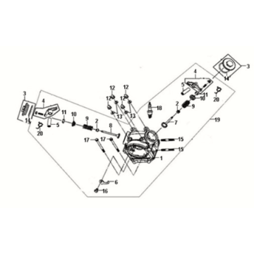 Culasse Sym Fiddle III 50 E3