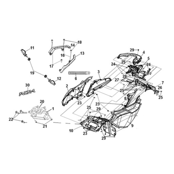 Body cover Sym ADX 125i ABS+ TCS E5 2023 INDINGO BLUE (BUP-275U)