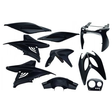 Kit carénage Yamaha Aerox / MBK Nitro  <-2012 noir métallique 9 pièces