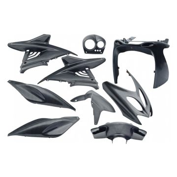 Kit carénage Yamaha Aerox / MBK Nitro  <-2012 carbon look 9 pièces