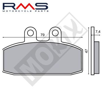 Jeu de plaquettes de frein RMS B-22 510 0060