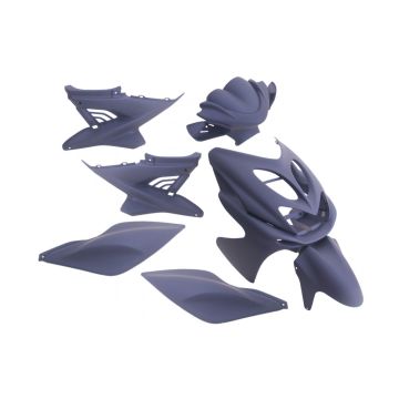 Kit carénage Yamaha Aerox / MBK Nitro  <-2012 bleu mat foncé 9 pièces