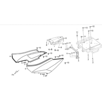 Sym X'PRO 125 gris (GY7450U) en placage