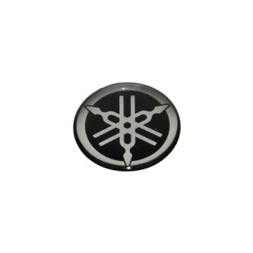 sticker logo yamaha rond yamaha noir/chrome orig x01f153a1000