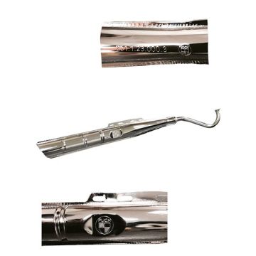 Pot d'échappement avec logo Puch Maxi (fabriqué en UE) 22mm chromé