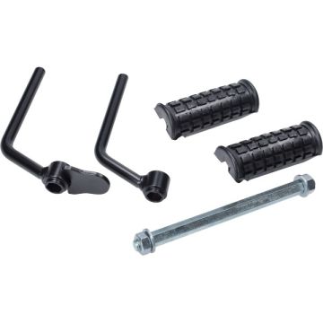 Support de repose-pieds + caoutchoucs (fabriqué dans l'UE) noir pour maxi, macho