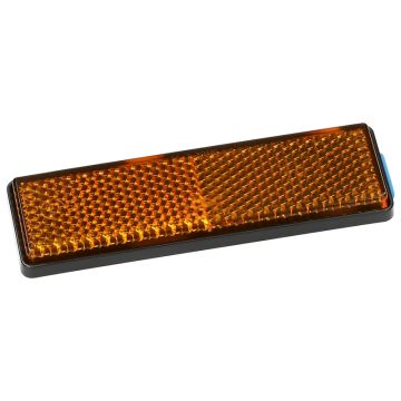 Réflecteur rectangle 95x28 orange autocollable CE