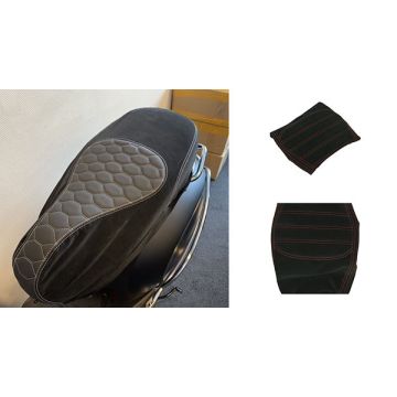 Pont Selle Designo noir/rouge (gilet de voiture) Alcantara GTS ALL/GTS125/GTS250/GTS300