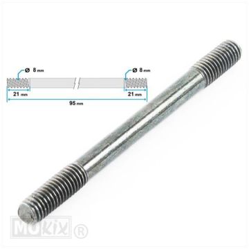 Goujon de cylindre Kreidler M8X95 (1)