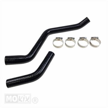 Ensemble de tuyaux de refroidissement en silicone noir Derbi Senda-R E3/E4