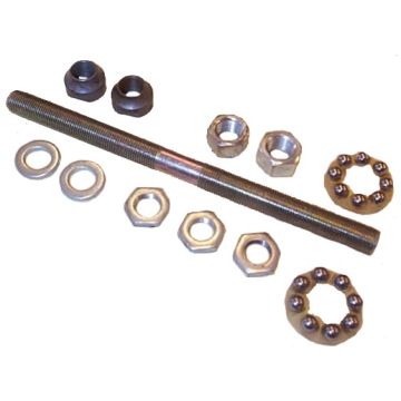 Axe de roue avant avec cônes/roulements et écrous -Diamètre CIF 11mm/L=165mm- Piaggio Ciao/SI FL2/Boss/Grillo/Superbravo/Free 1995-1998/Zip 1991-1995