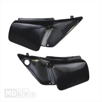 Caches latéraux Supertec noirs pour Honda MT long Paris Dakar