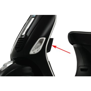 Compartiment de rangement protège-jambe gauche Vespa S - noir lucido (094) 6542940090 original